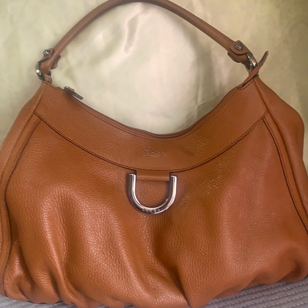 Gucci leather hobo bag with dust bag